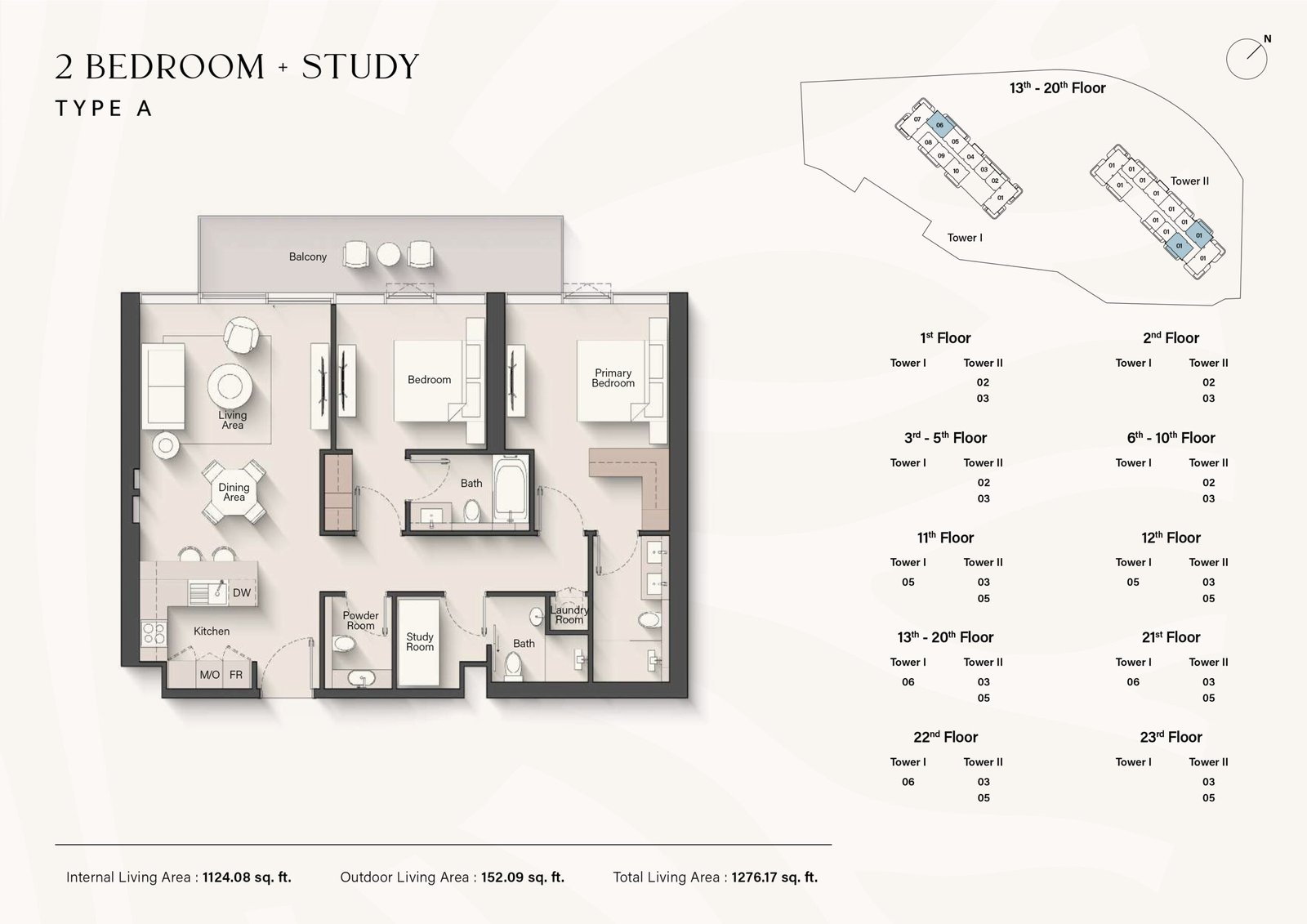 Soto Grande 2 bedroom penthouse floor plan layout