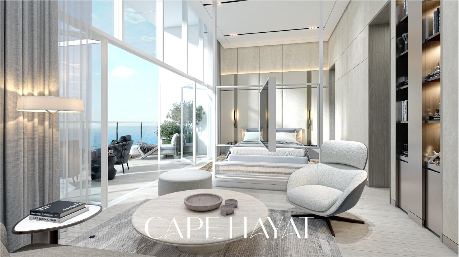 Penthouse living area interior at Cape Hayat