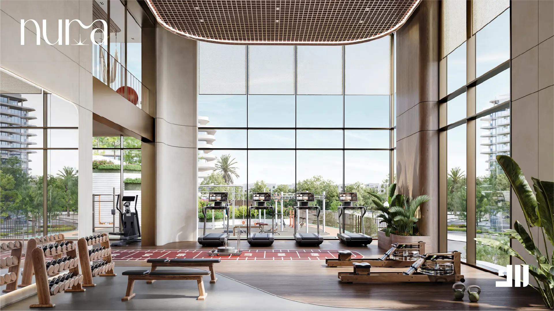 Gym and fitness centre at Nura residences