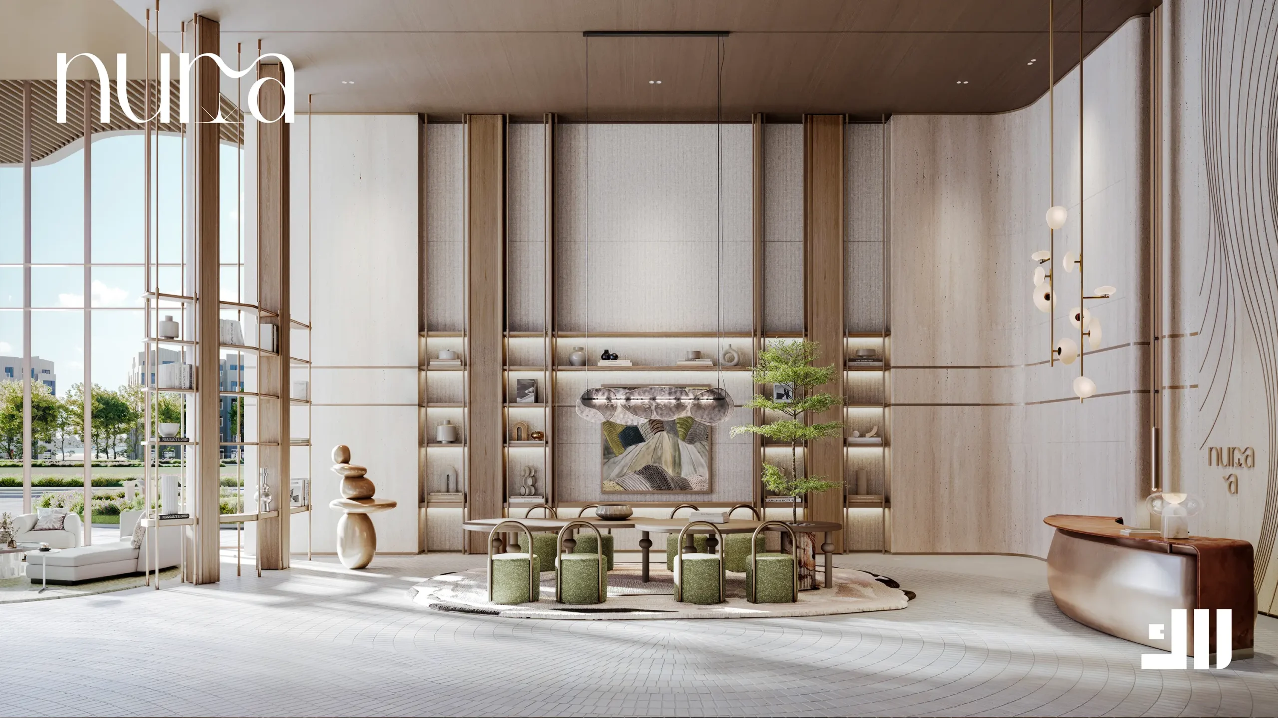 Arrival lobby and reception at Nura by RAK Properties