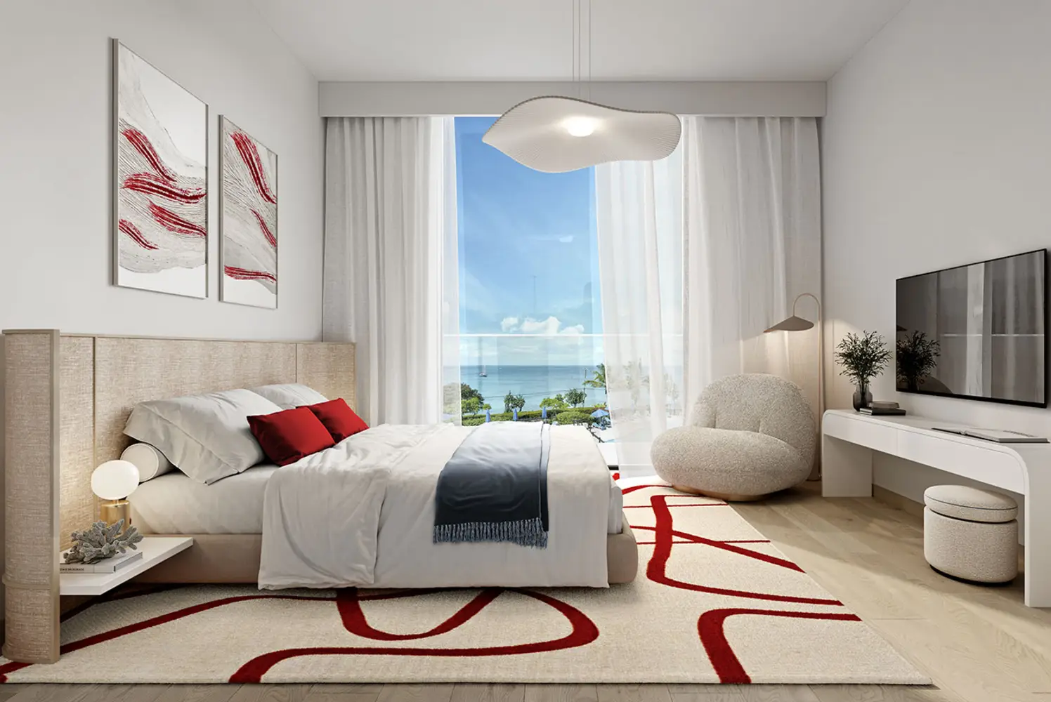 Rosso Bay Residences Ras Al Khaimah 1 to 2 bedroom waterfront apartment interior