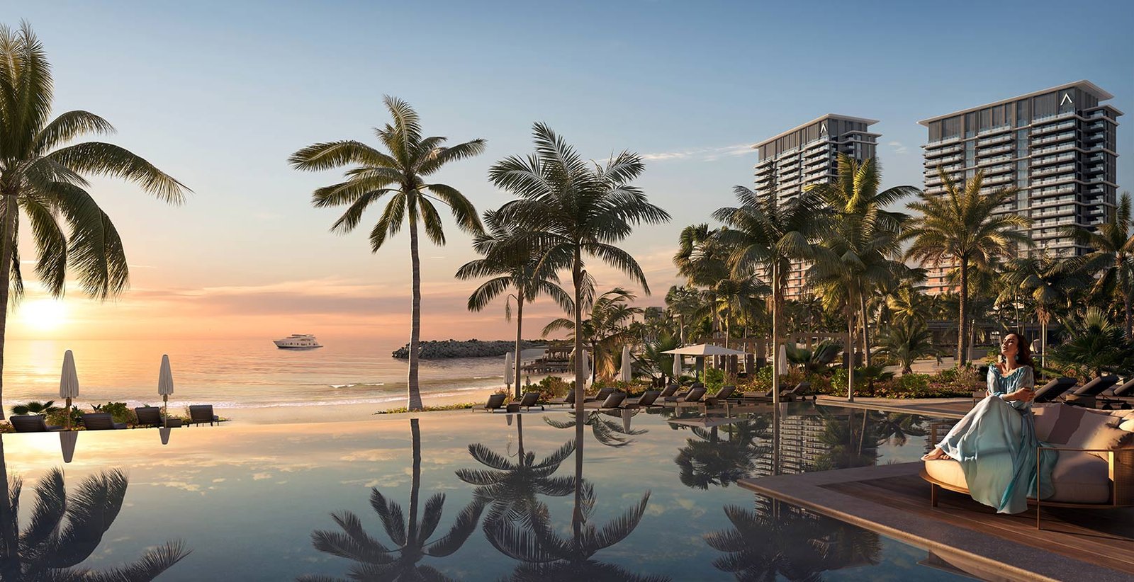 Contemporary beachfront residences at Address Residences Al Marjan Island in Ras Al Khaimah