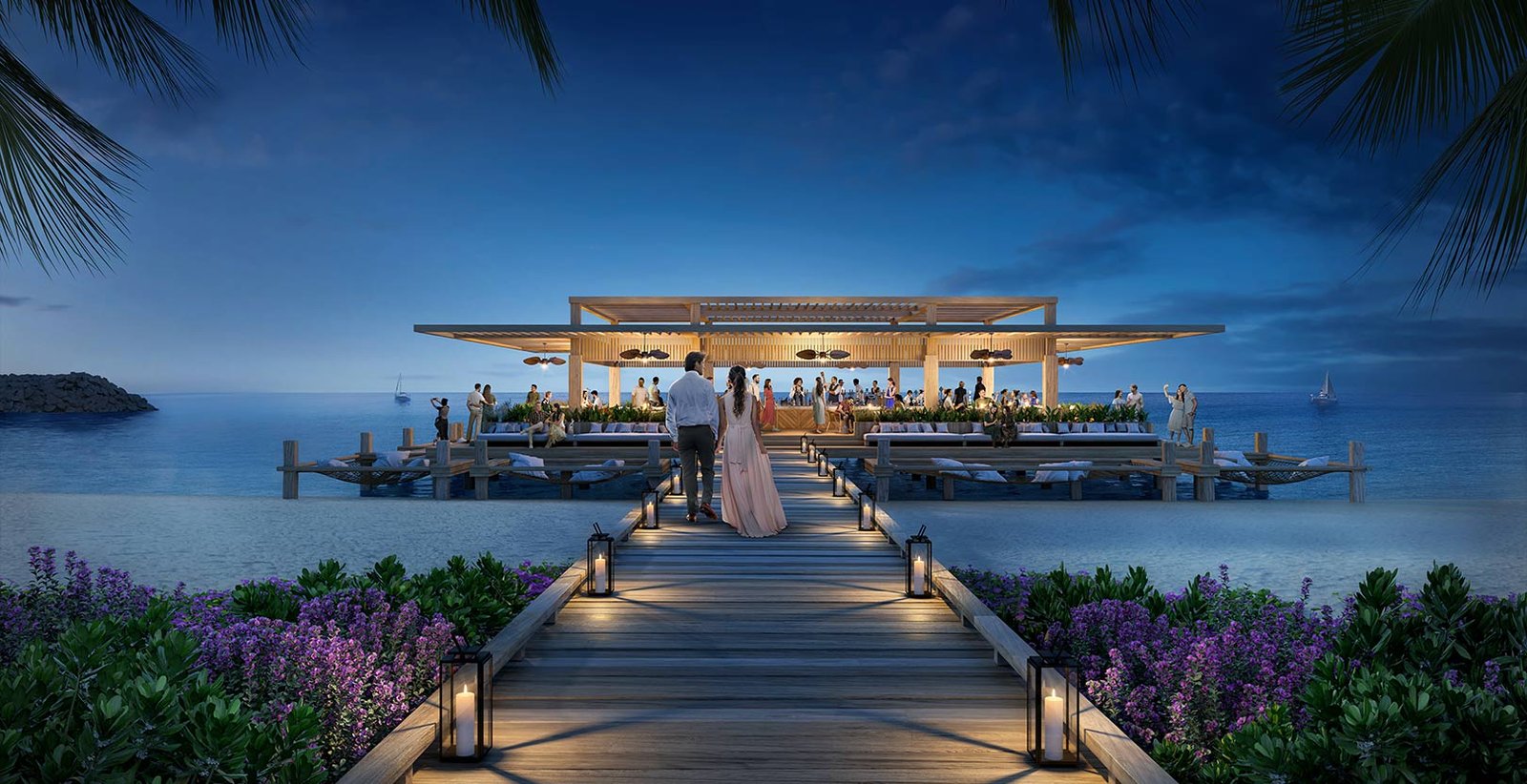 Refined island living at Address Residences Al Marjan Island with luxury waterfront dining and private marina views in Ras Al Khaimah