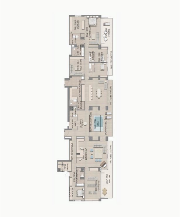 Cape Hayat penthouse floor plan