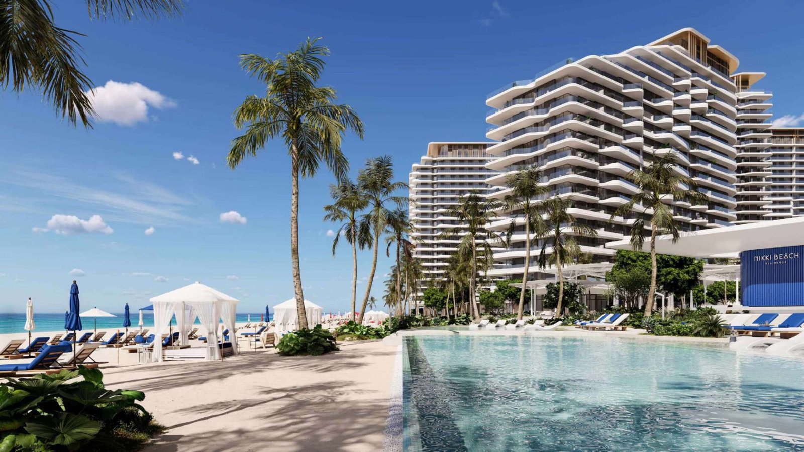 Nikki Beach Residences Ras Al Khaimah beachfront towers on Al Marjan Island