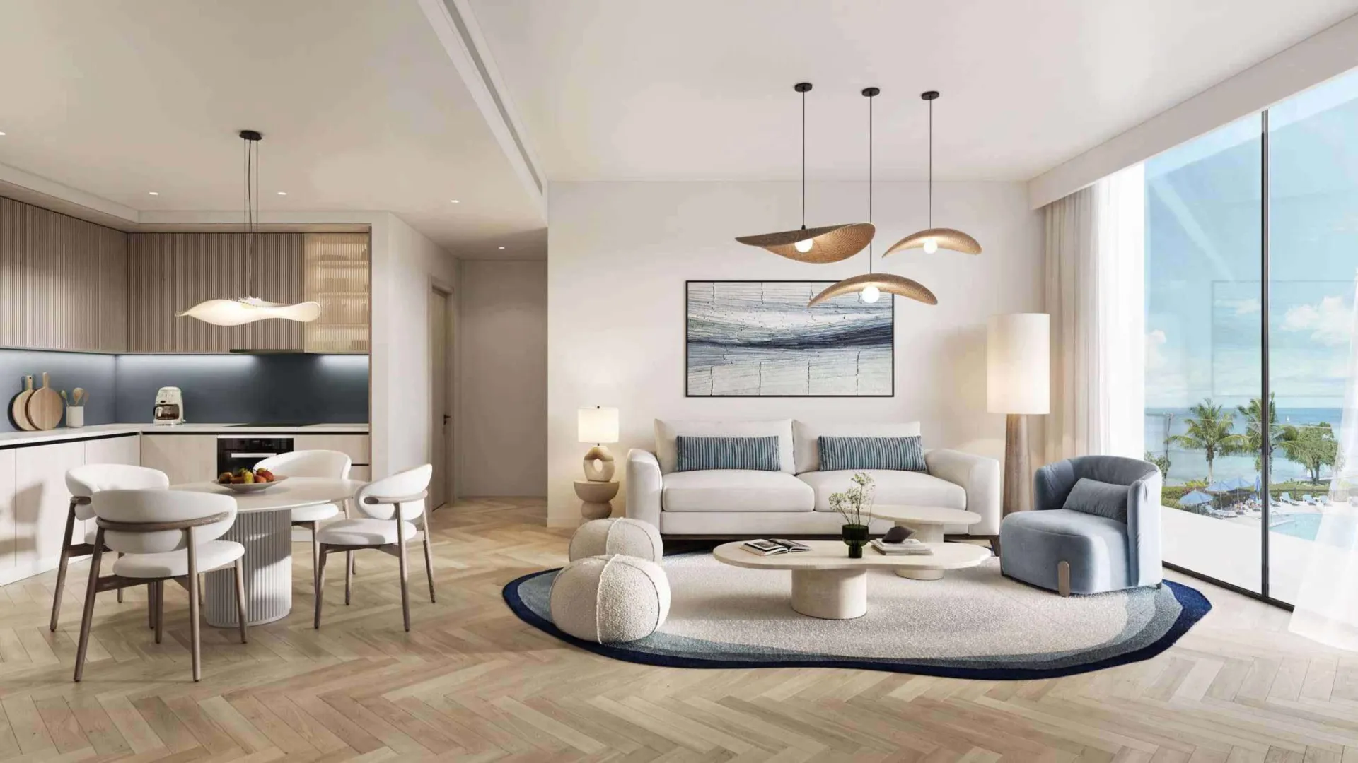 1 to 2 bedroom apartment interior at Nikki Beach Residences Ras Al Khaimah