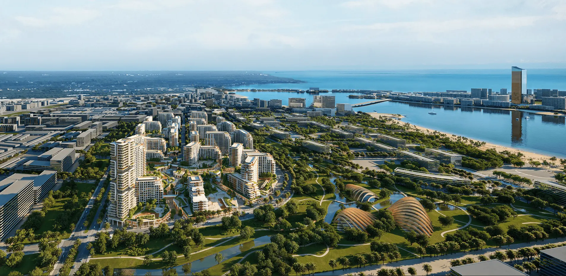 Aerial masterplan view of Al Marjan Island Ras Al Khaimah